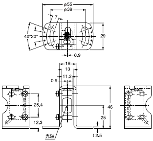 ×°Åä³ß´ç CX-41¡õÊÜ¹âÆ÷µÄ°²×°Í¼