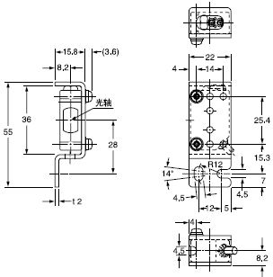 ×°Åä³ß´ç CX-41¡õÊÜ¹âÆ÷µÄ°²×°Í¼