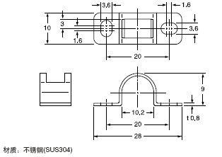 MS-SH6-1(¼ì²âÍ·°²×°Ö§¼Ü(SH-61R¸½¼þ))