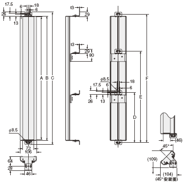 RF-SFBH-¡õ ¹âÄ»´«¸ÐÆ÷ÓÃÓç½Ç¾µ(ÁíÊÛ)