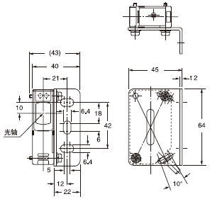 ×°Åä³ß´ç ´øNX5-M10R¡õÊÜ¹âÆ÷µÄ°²×°Í¼