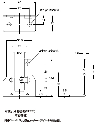 MS-DPX ±ê×¼ÐÍ´«¸ÐÆ÷°²×°Ö§¼Ü(ÁíÊÛ)